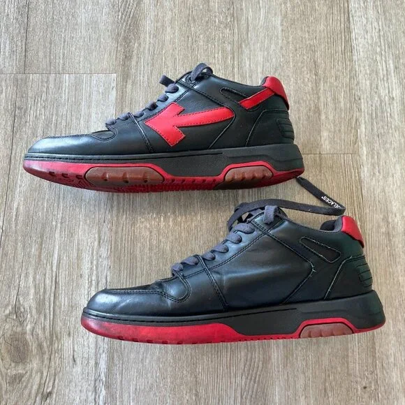 Mens Off-White c/o Virgil Abloh Black Red Sneakers - EU 43 / US 10